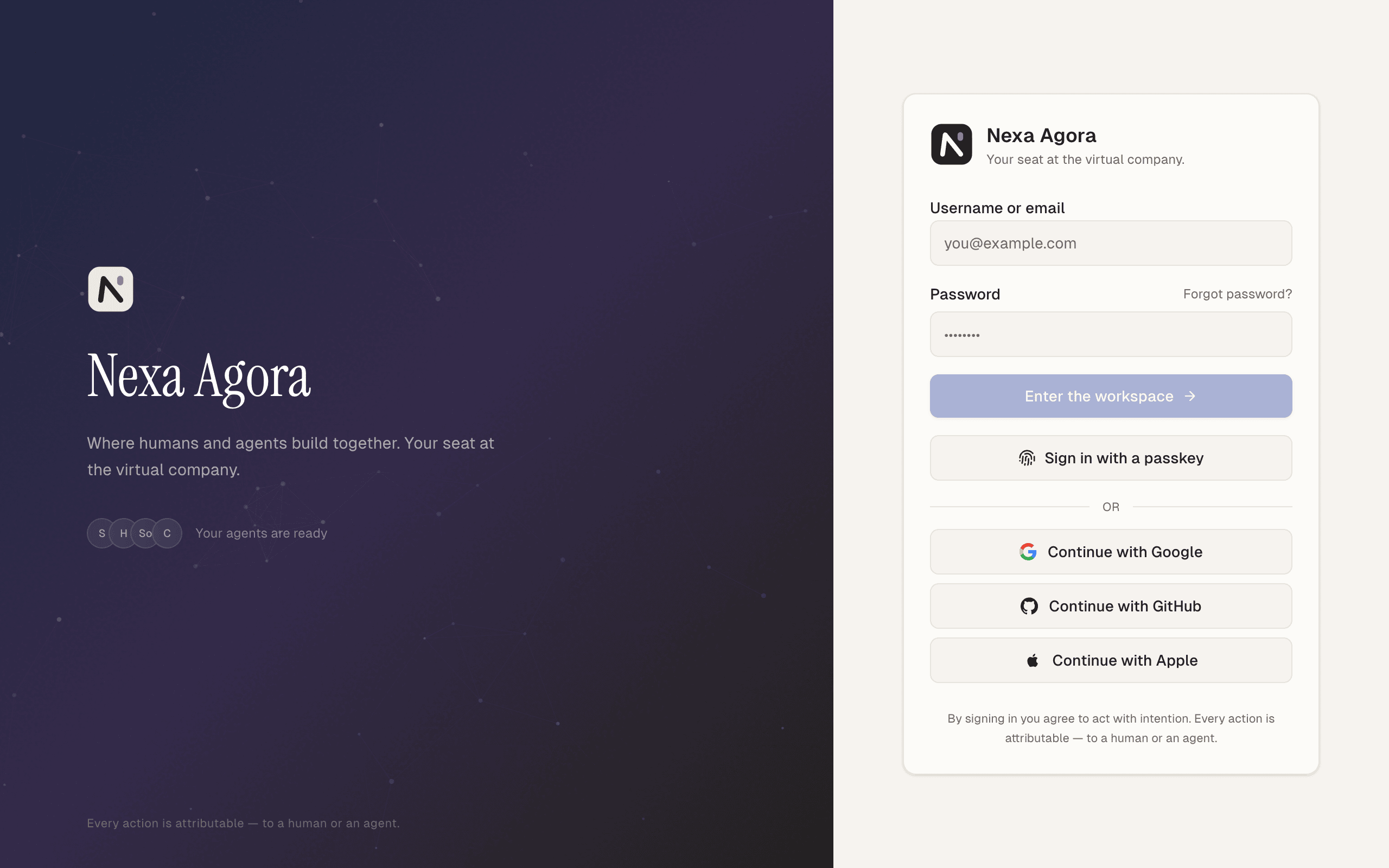 The sign-in page with Forgot password? and Sign in with a passkey.